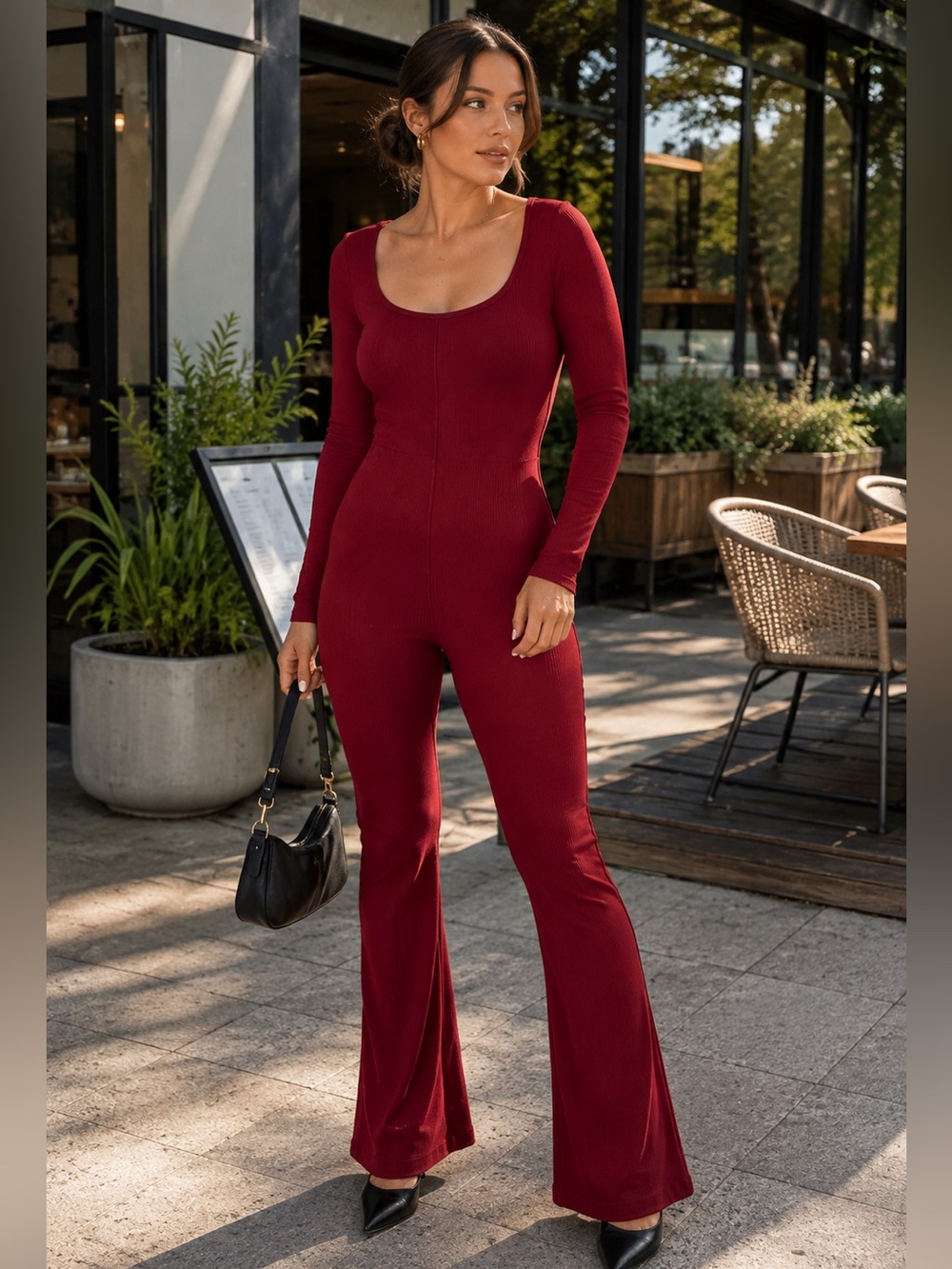 Elegant Red Jumpsuit